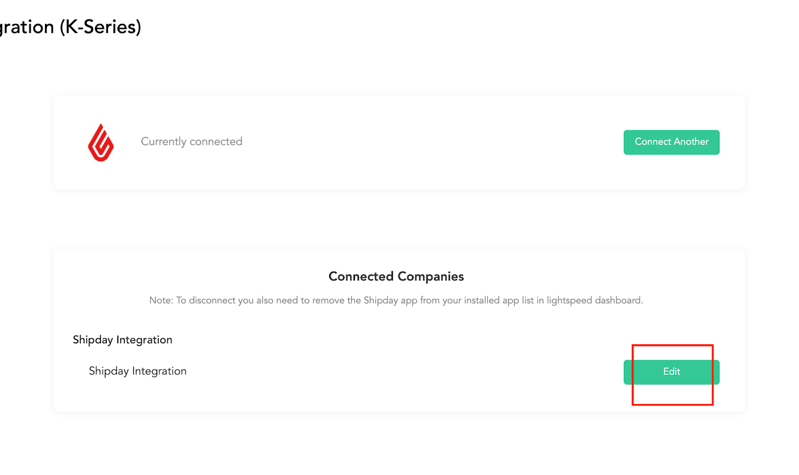 Configuración de Lightspeed K-Series, paso 3