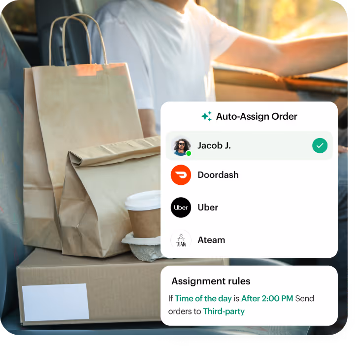 Shipday auto-assigning a flower order to the nearest available driver