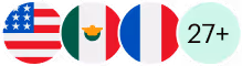 App de Shipday mostrada en varios idiomas